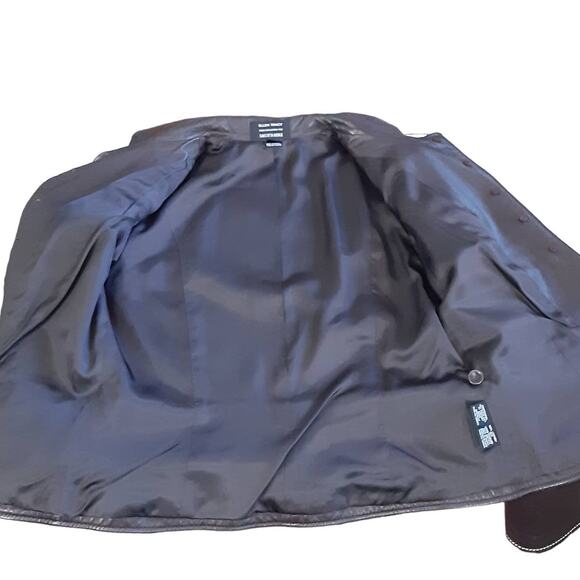 Ellen Tracy Saks Fifth Ave Chocolate Brown Genuine Leather Jacket Old Money - Picture 9 of 16